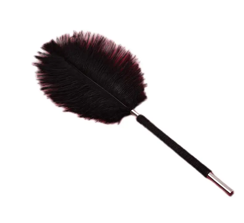 spanking paddle for couples small leather slave whip feather racket Riding crop adult heated Sex toy ostrich hair racket
