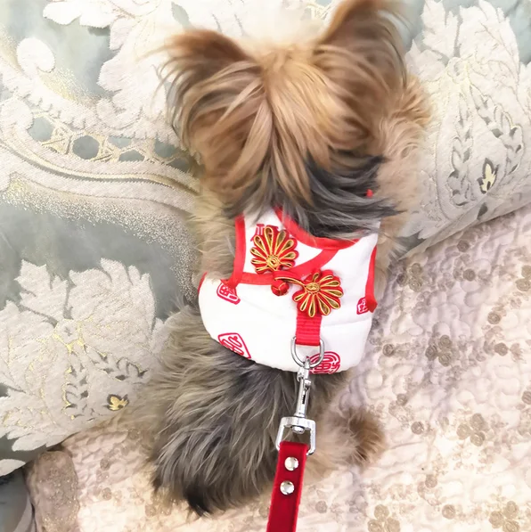 Luxury Customized 100% Cotton Sustainable Sweet Pet Dress Pet Clothes for Small Animals