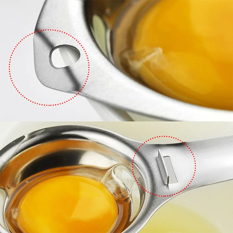 Egg baking cooking Tools White Yolk Filter Egg Separator Stainless steel Egg Strainer