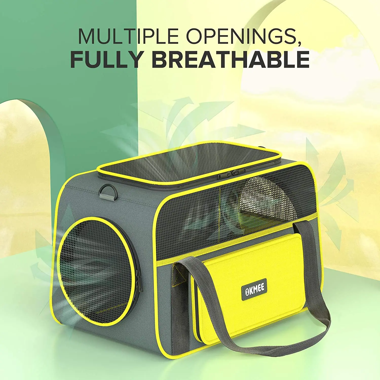 
Soft Pet Carrier for Small Medium Cats Dogs Puppies with Big Space Airline Approved Escape-Proof Breathable Leak-Proof, 