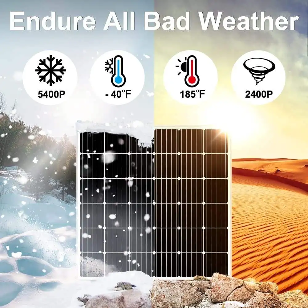 Slim Solar Panel 12v 18v Solar Power Plate 5w 10w 20w 30w 50w 80w 100w 150w Narrow Solar Strip Panel for Off-Grid System