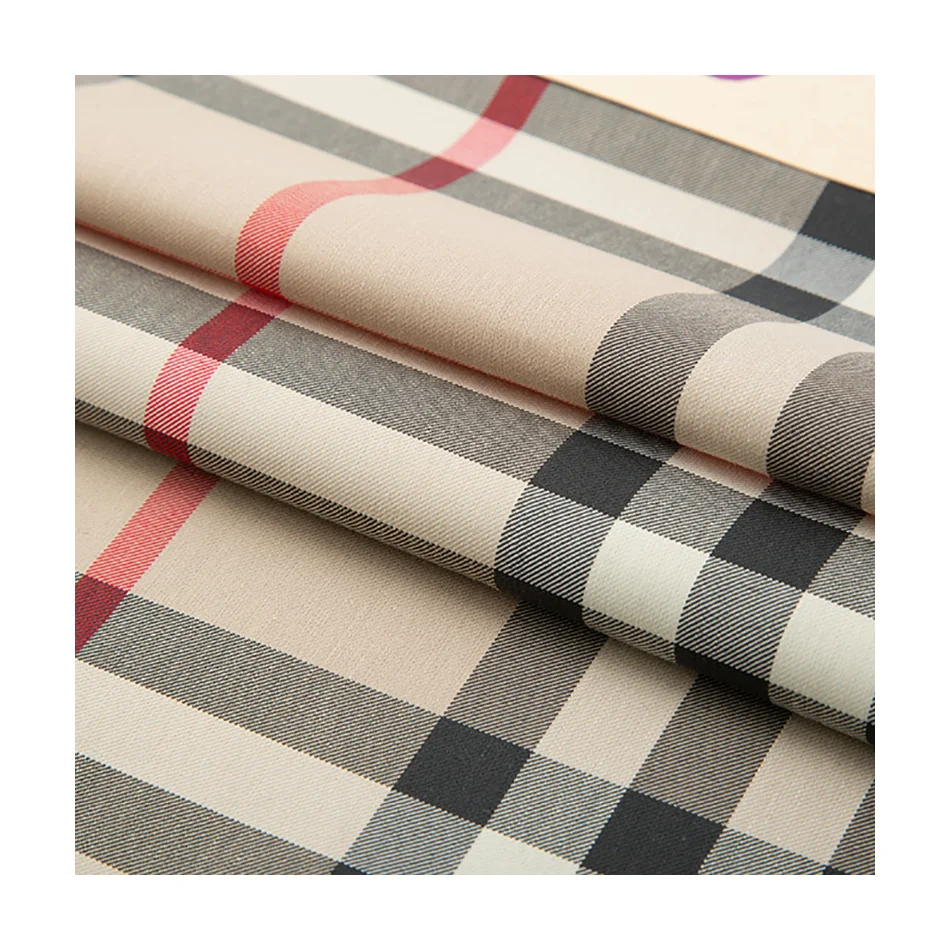 Factory customized high quality Yarn Dyed Check  Breathable  Fabric Waterproof Wholesale  For  Shirt and Blouse Breathable