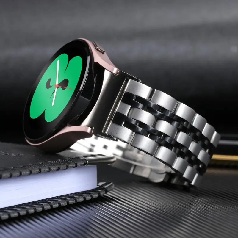 Luxury Stainless Steel Straps for Galaxy Watch 6 Classic 47mm 43mm Metal Replacement Straps for Galaxy Watch 4 5 44mm 40mm 5pro