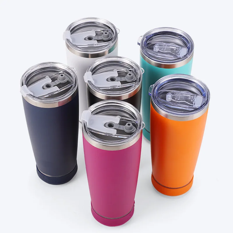 20oz Speaker Tumbler Wide Mouth Smart Music Vacuum Insulated Double Wall Coffee Cup Stainless Steel Bluetooth