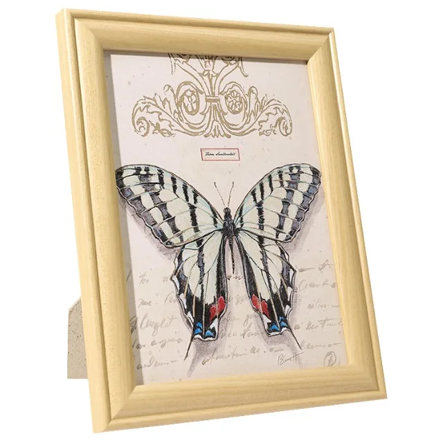 Vintage old retro Luxury American country style Table Stand Pictures Customized A4 Desktop walnut solid Wood Photo Frame