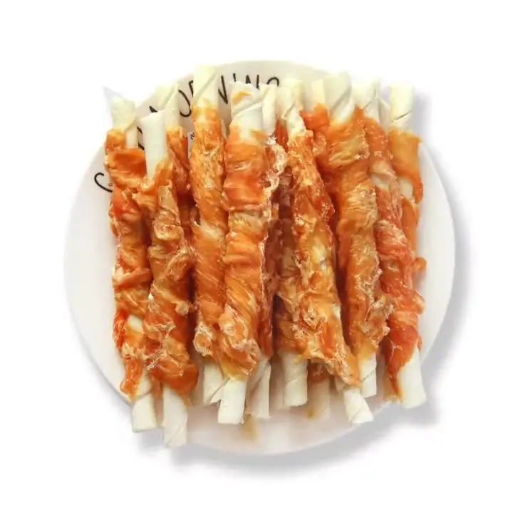Mengbei Pet Dog Snack Chicken Tooth Stick Chicken Wrapping Cowhide Tooth Cleansing Dried Meat Teddy Dog Snack Dog food