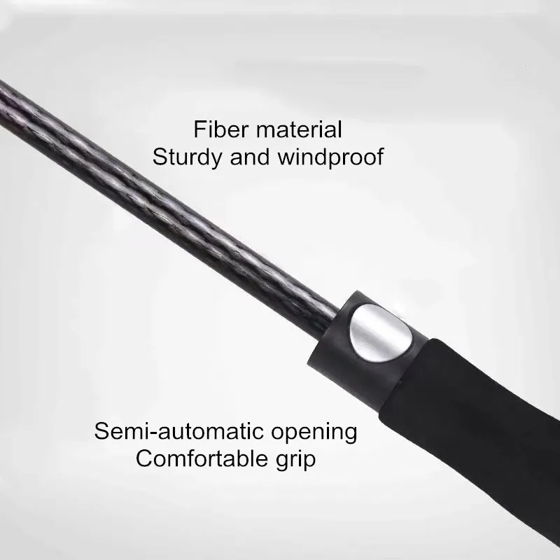 Windproof Golf Umbrella with Automatic Mechanism Oversized Basket Scenery Coverage for 2-3 People for Travel