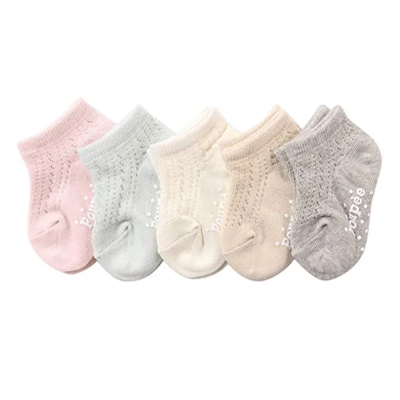 Children Daily Casual Cozy Socks Baby Toddler Low Cut Kids Cute Young Boy Socks 5 Pairs Pack Different Colors