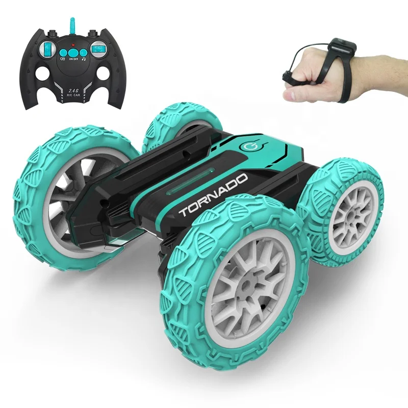 Double Sided 360 Degree Rotating Remote Control Toys Car With Battery , gesture RC Stunt Car For kids