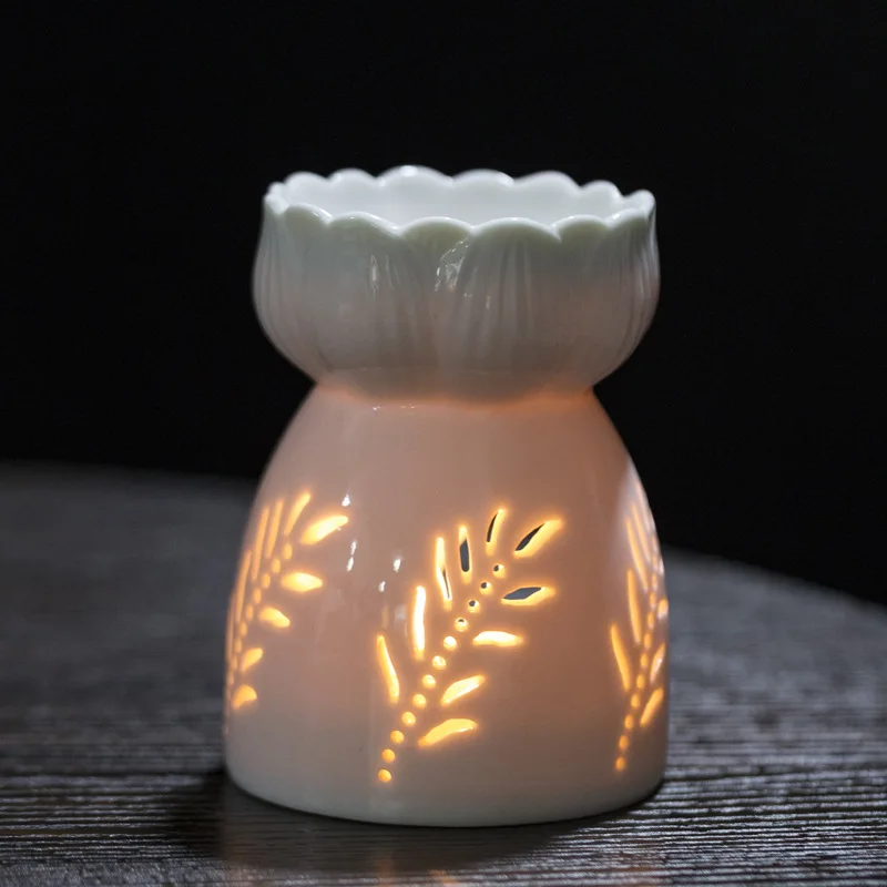 Ceramic wax melt essential oil burner ceramic fumigator essential oil furnace indoor fragrance tools candle incense diffuser