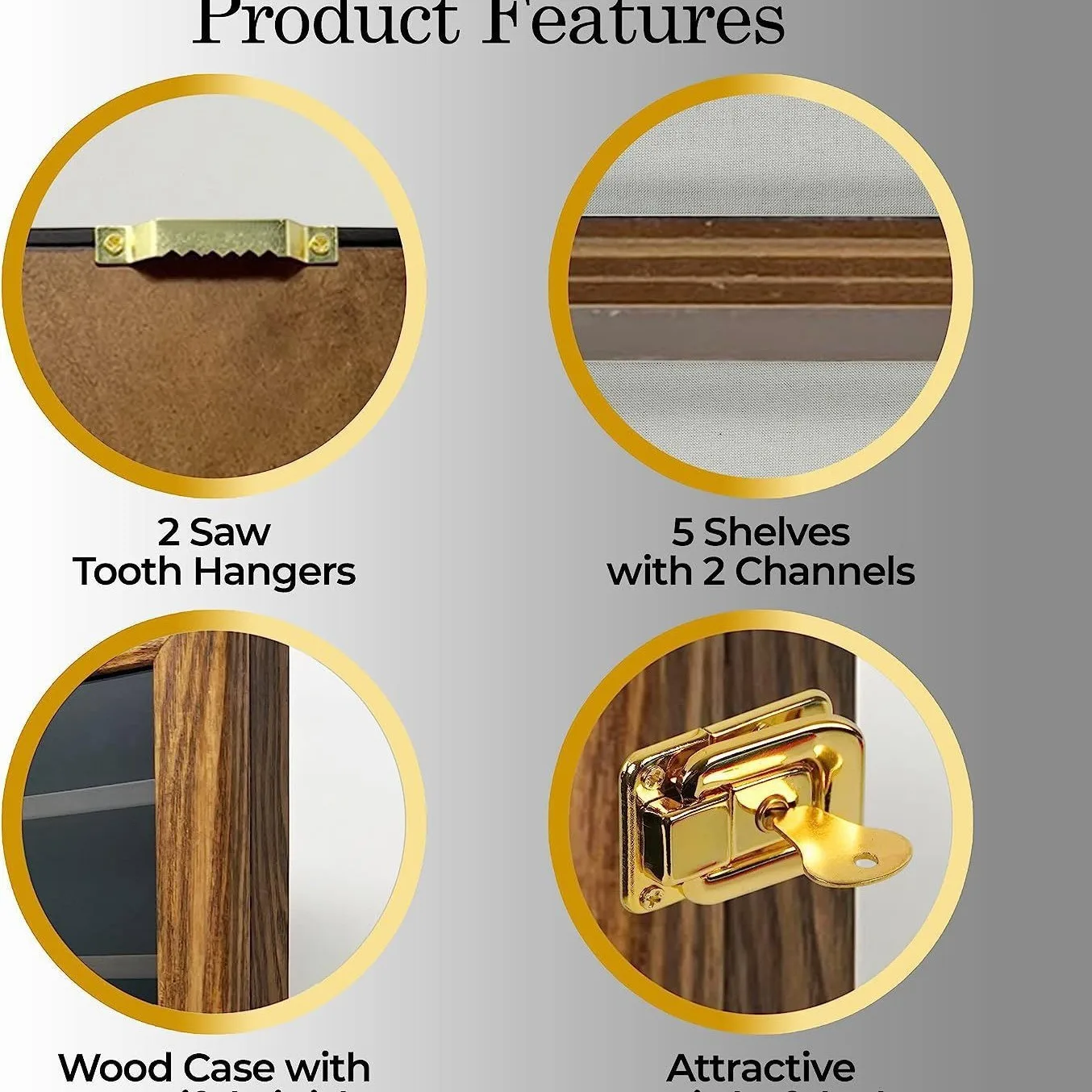 Solid wood medals and badges placement display frame  coin medallion collection  box