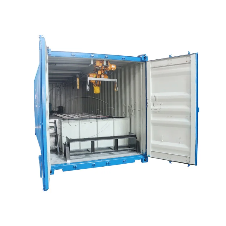 Industrial containerized ice block making machine