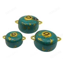Custom logo  marbling printing Hot Pot Warmer Set1L2L3.5L Insulated Casserole Food Storage Container