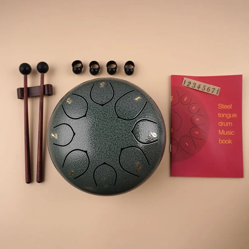 Factory offer the small size  design 6inch (15cm) celodan hank drum Ckey balmy drum for kids steel tongue drum