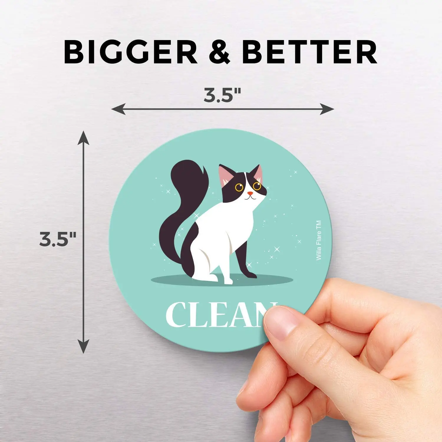 Maglory Amazon Hot Dishwasher Magnet Clean Dirty Sign Indicator Double Sided Dishwasher Fridge Magnet Plate for Kitchen Organize