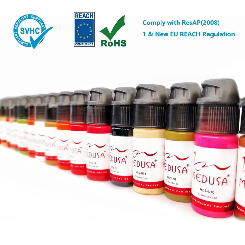 EU Regulations Permanent Makeup Pigments Inks MEDUSA Microblading Pigment for Lips and Eyebrow tattoo pigment