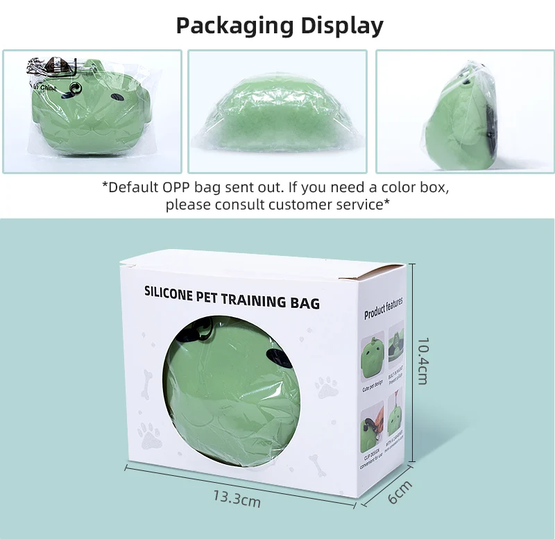Portable Small Animals Treat Pouch Food Pet Snack Dog Walking Bag Silicone Pet Feeding Training Bag Dog Treat Bag