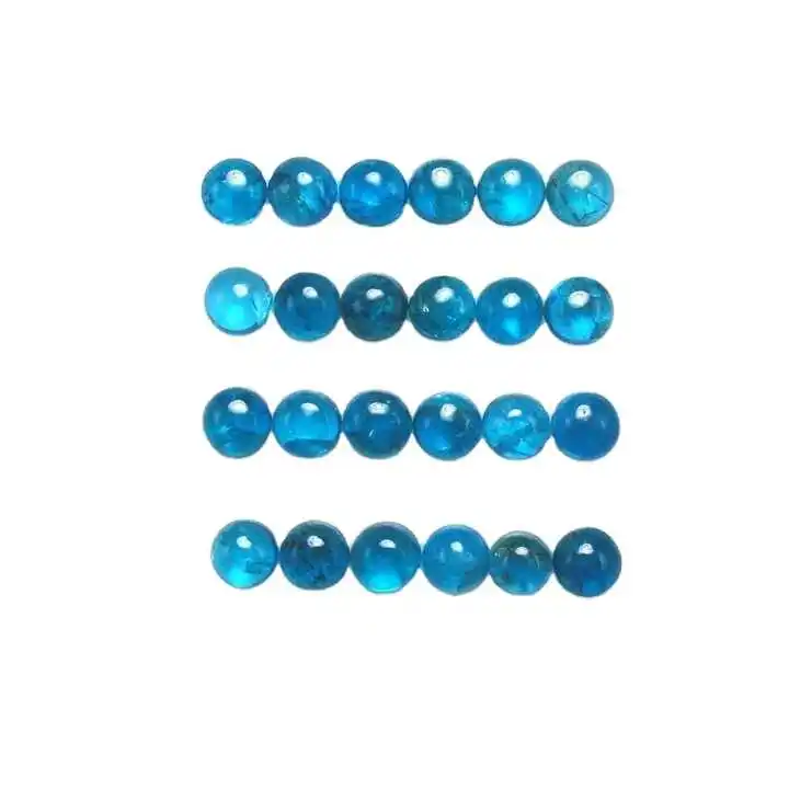 Exclusive Blue Apatite Loose Round Cabochon Gemstone Wholesale Price Natural AAA Good Quality Good Color Gemstone Low Price