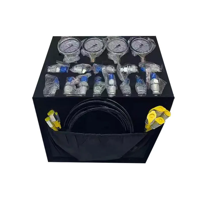 Factory Price 10/25/40/60 Mpa Gauges  Hydraulic Test Gauge Kit  with Silver Aluminum Alloy Case Pressure for excavator