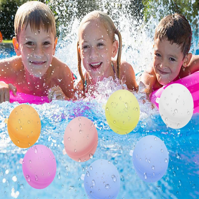 Summer Pool Silicone Bunch Magic Quick Easy Fill Self Sealing Closed Refillable Water Ball Bomb Reusable Water Balloons