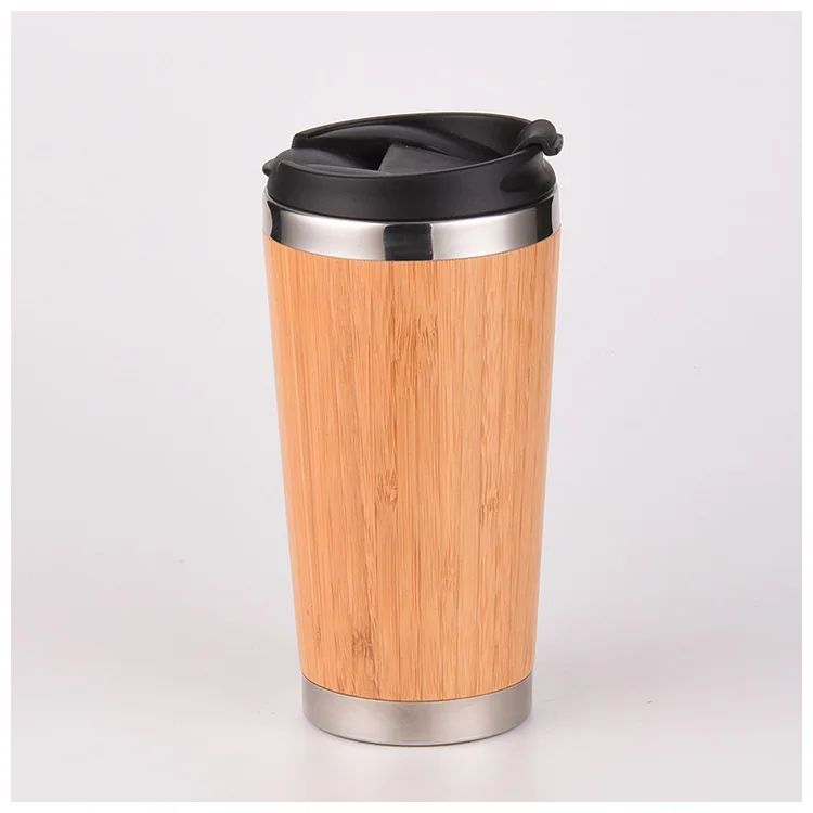 Eco Friendly Bamboo Fiber Travel Mug Sustainable Stainless Eco-Friendly Wood Bamboo coffee Travel Tumbler Mug