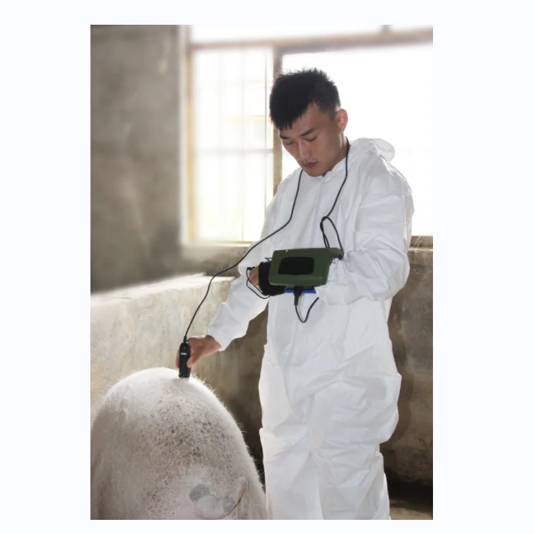 Patented wrist design 1.1kg only 5.7 inch LCD monitor back fat measurable livestock medical veterinary ultrasound