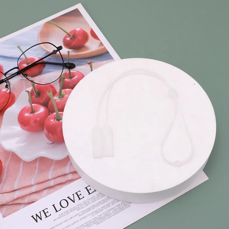 Fashion high-grade ultralight adjustable no tail silicone sunglass cord holder silicone eyewear retainer glasses strap