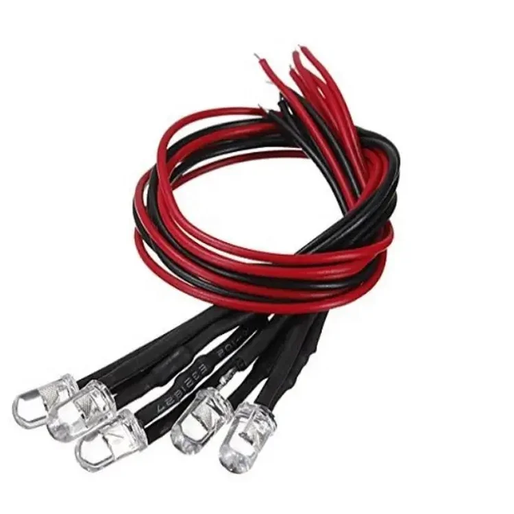 3mm 12V Prewired LED Light Beads Emitting Diode Warm White Red Green Blue Yellow Orange UV Pink Pre Wired Cable Lamp Bulb