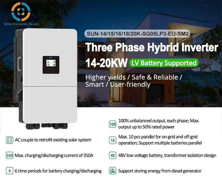 Deye SUN-20K-SG05LP3-EU-SM2 3 Phase Hybrid Inverter 18kw 20 KW Low Voltage Frequency Solar Hybrid Inverter LiFePO4 Battery Stock