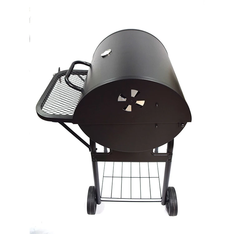 Wholesale Outdoor Travel Single Barrel Smoker Bbq Grill With Side Table