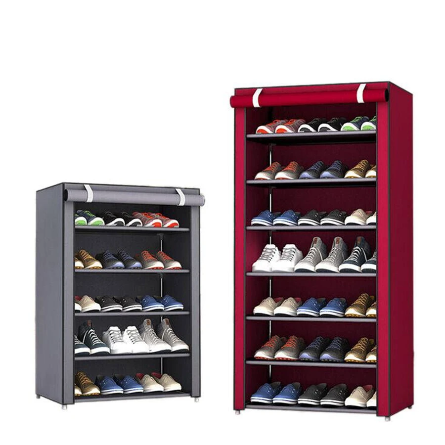 4/5/6/8Tiers Standing Shoe Cabinet Home Storage Shoe Organizer Fabric Shoe Racks with Nonwoven Dustproof