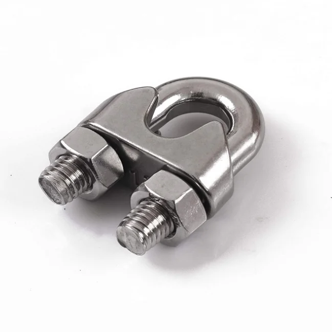 China Supplier Stainless Steel Wire Rope Clips DIN741 Hardware Fittings Wire Rope Clamp U-Clamp