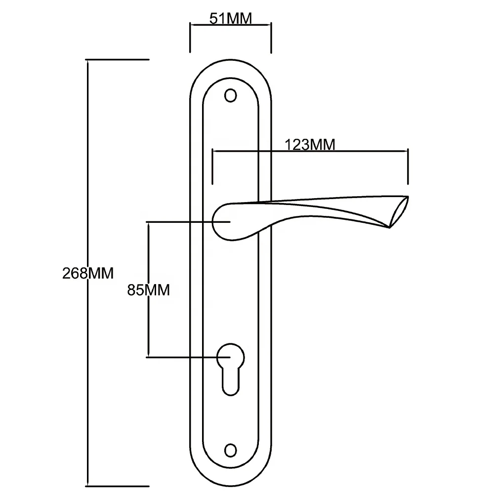 Universal long plate with door handle,Door handles can be customized,Panels can be customized