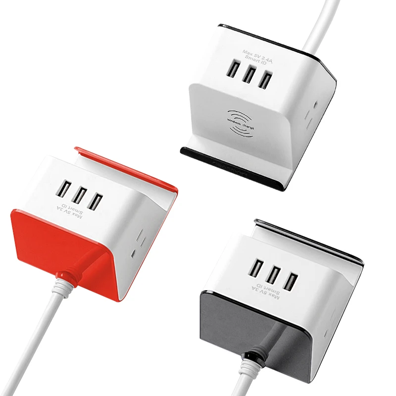  Лидер продаж 3 порта usb блок питания Беспроводная зарядка удлинитель стабилизатор