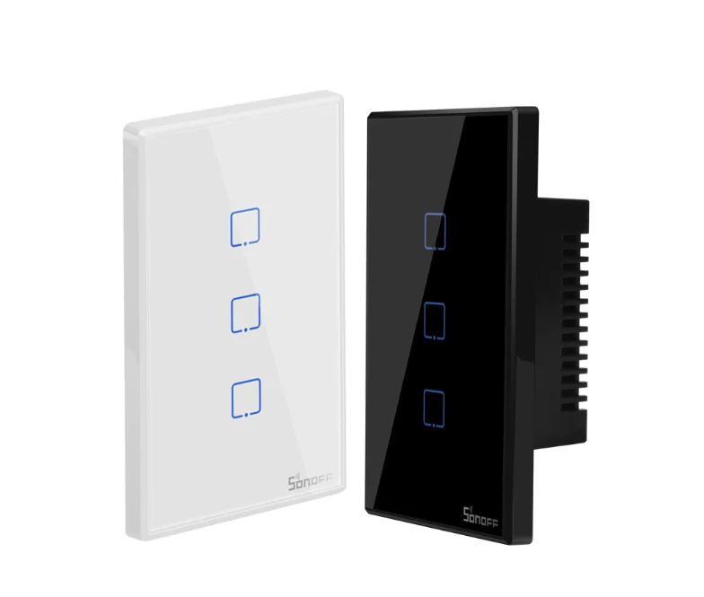 Умный выключатель Sonoff T0- T3 US 3C, настенный Wi-Fi переключатель, совместим с Alexa и Google Home, подходит для настенных выключателей США и Канады