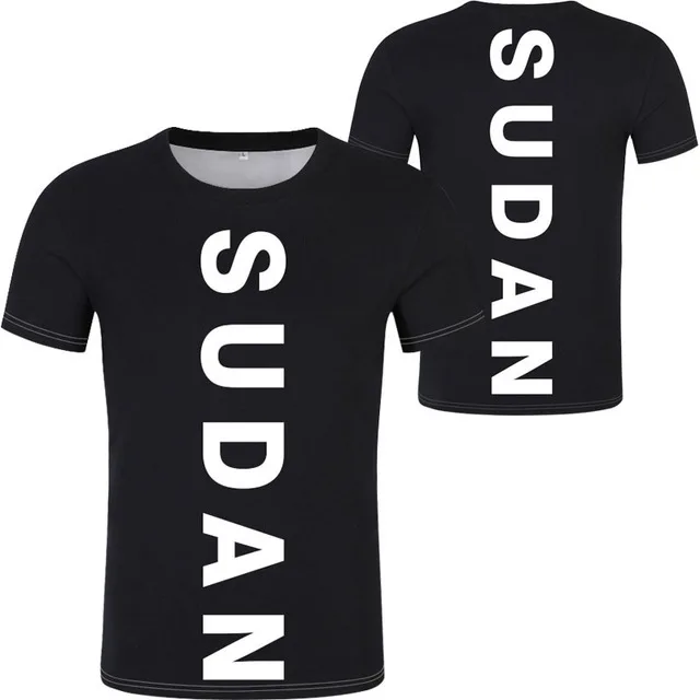 White Black Sudan Islam Sd Sudanese Arabic Arab Logo Fall Street Wear Wholesale Clothing T-shirt Personnalisable Street Wear