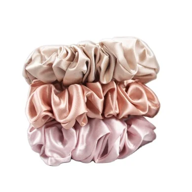 Factory Direct Sale All-match Silk Scrunchies Stretchy Hair Ropes 19mm 3.5cm