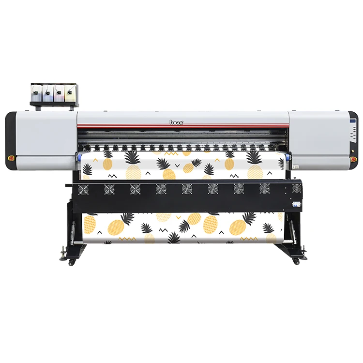 High Speed and Loadable Locor 3/4/6/8 heads dye sublimation printer for bed lining/clothing/polyester fabric