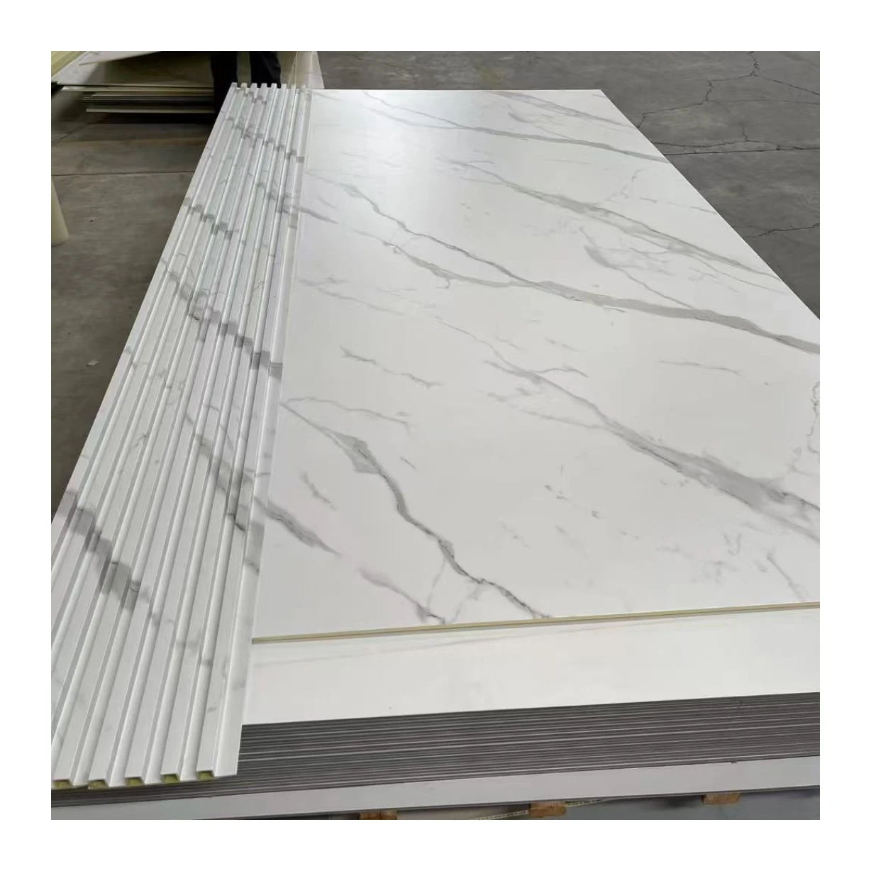PET Marble Bamboo Charcoal Fiber Wall Panel Wpc Wall Panel Pvc Foam Board Indoor Artificial Stone Laminated Wall Panel