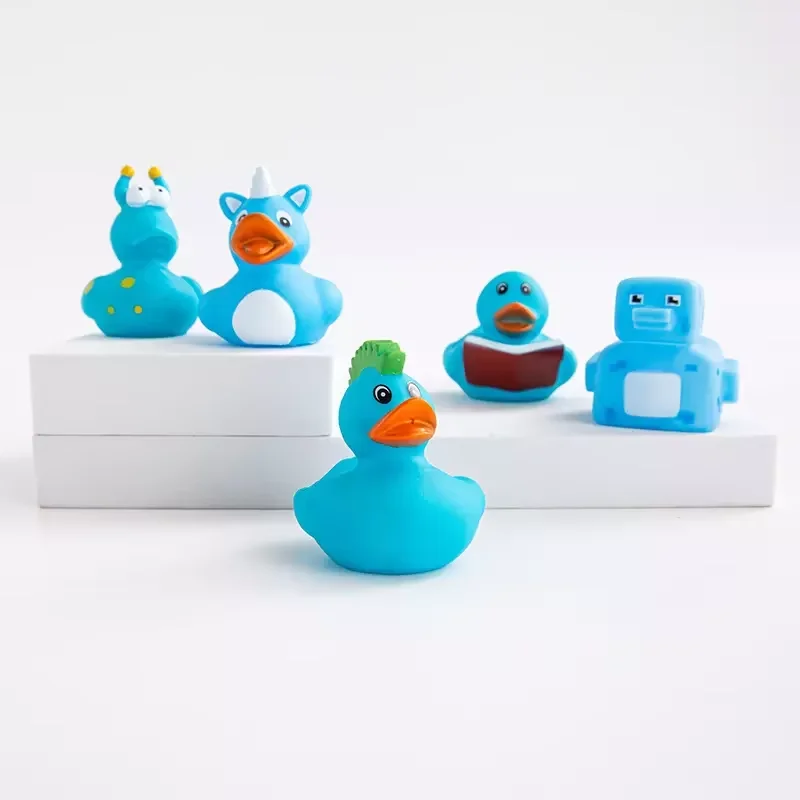 OEM Customized Yellow Plastic Ducks Preschool Bath Toys Bathtub Duckies Gift for Baby Shower Infants Toddlers Pool