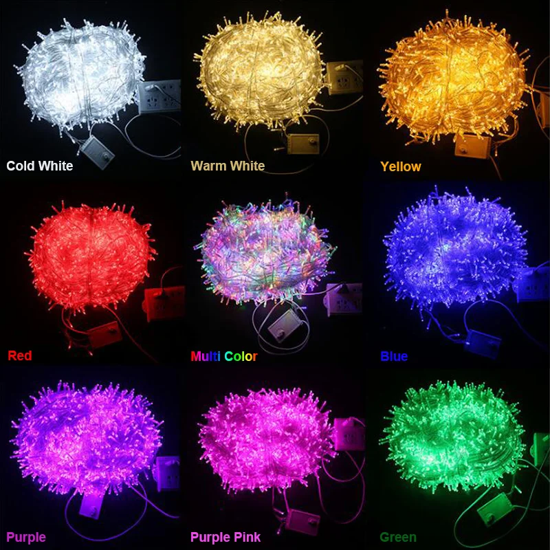 49ft Festoon Led Star String Fairy Lights Street Garland Outdoor Waterproof For Wedding Christmas New Year Decor Lights