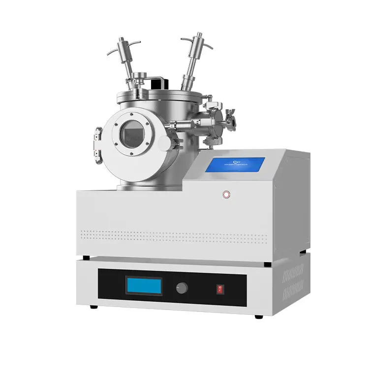 Lab dual targets quartz chamber 10-4Pa vacuum magnetron sputtering coater preparation Aluminum oxide film