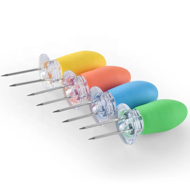 2Pcs/set Stainless Steel BBQ tool Corn Holders Multi-Function Barbecue Corn Tools Party Kitchen Barbecue Tools