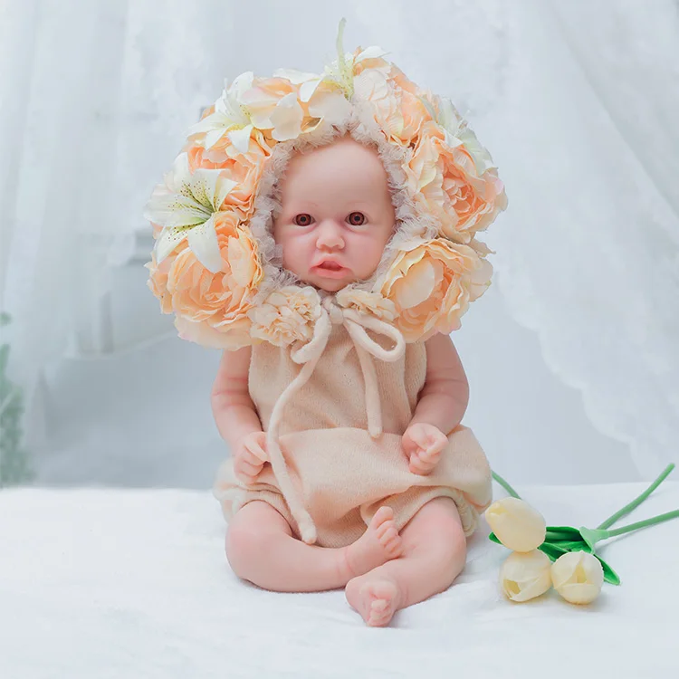 Factory Cheap Pricebaby Reborn Pequeno 50cm Girl 3Kg Realistic Bright Eyessilicone Doll Reborn Solid With Eyes Girl Doll