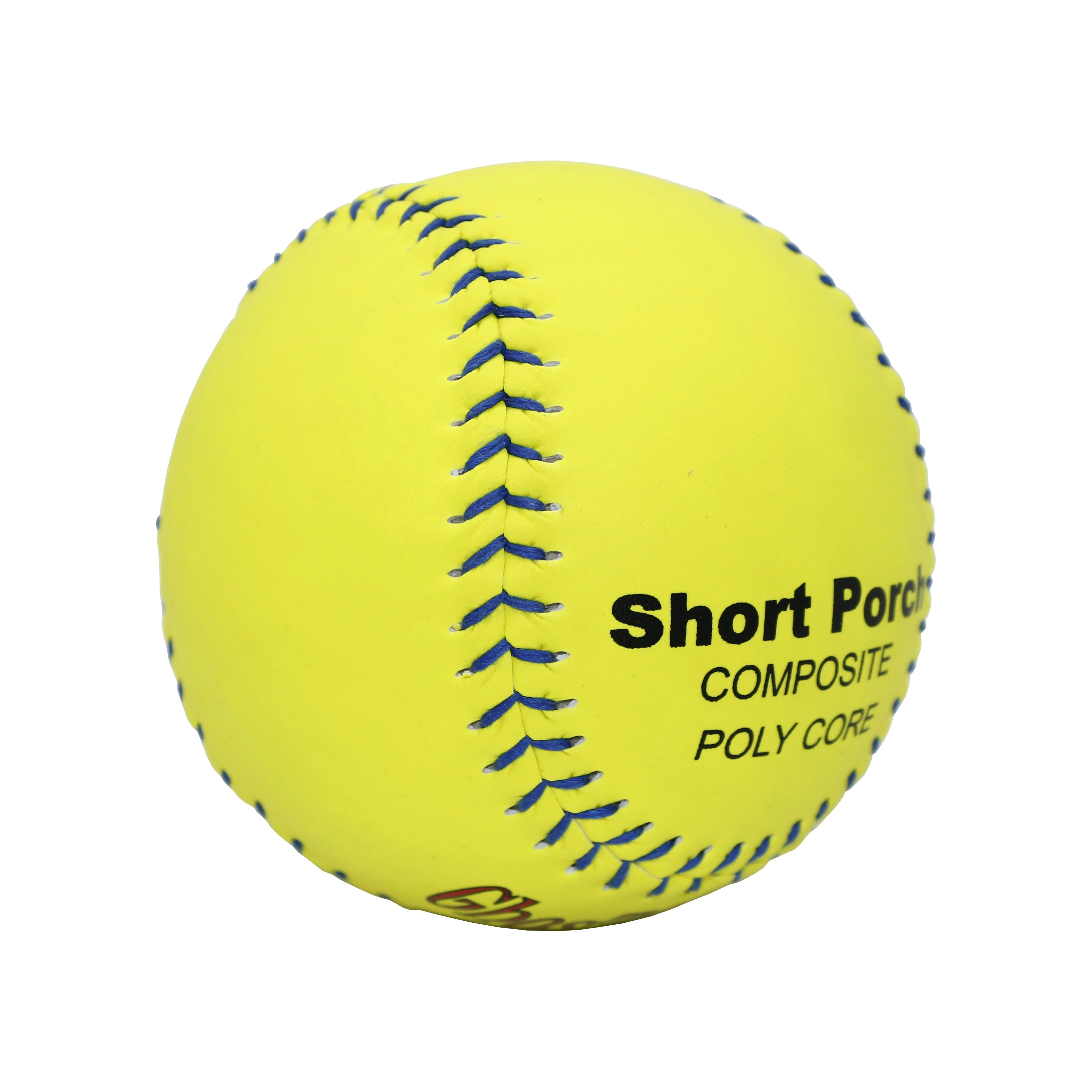 Wholesale Good Quality Customized Logo Printed Team Sports Official Durable Cork Core PU Core Yellow Green Leather Softball