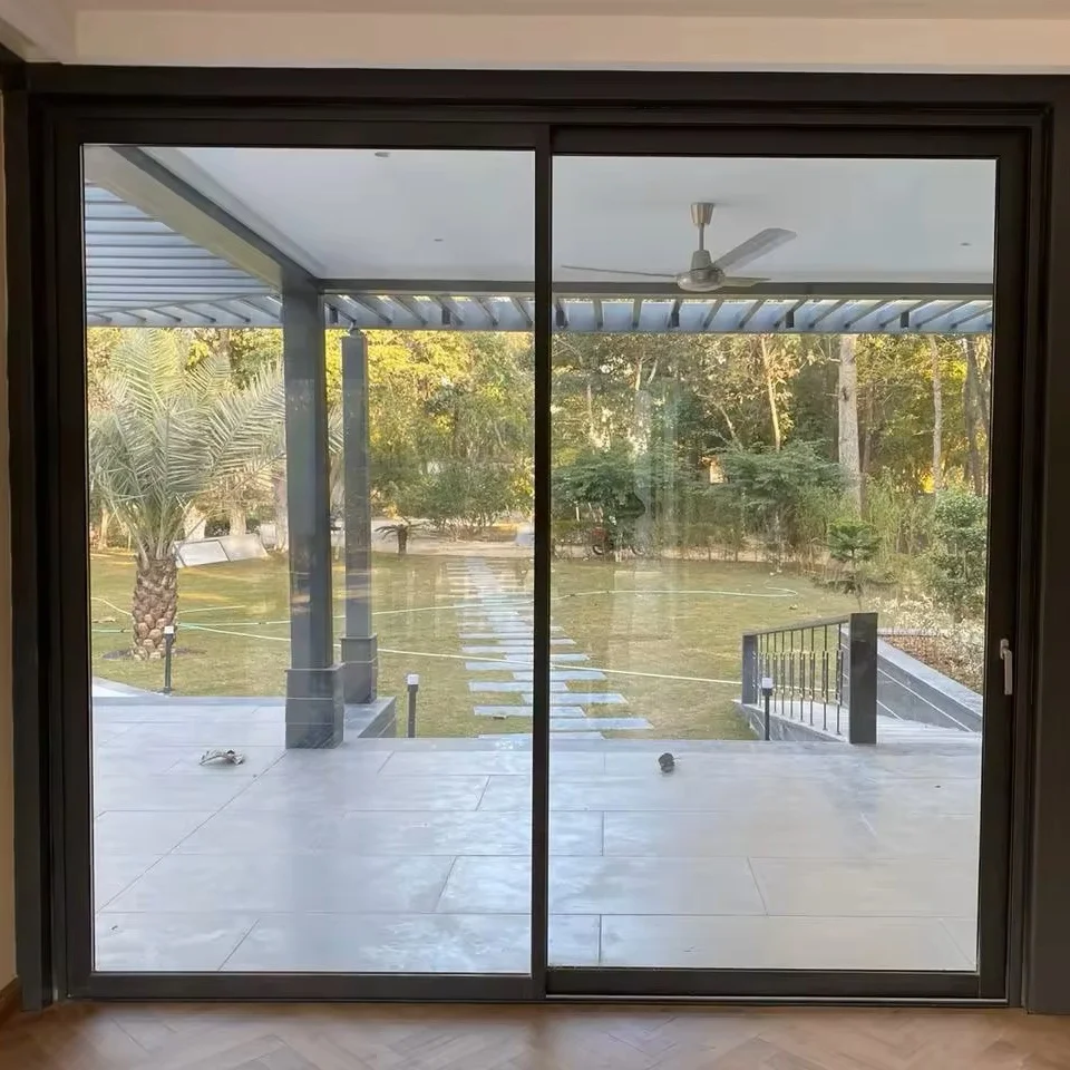NUOXIN design sliding glass door aluminum tempered sliding patio doors