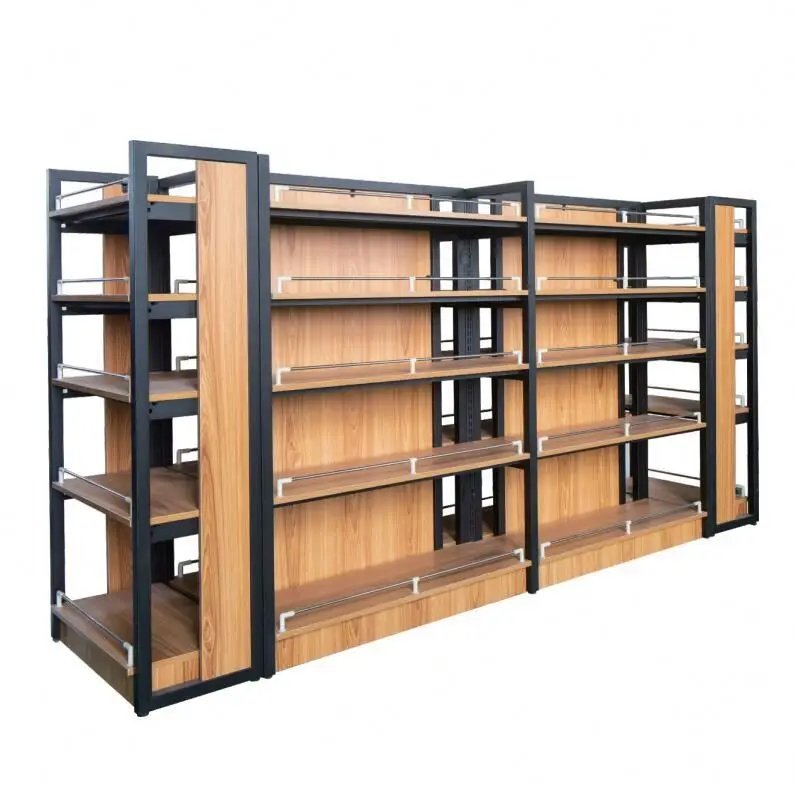 wire mesh Back Panel Retail Store Rack Gondola Shelving Supermarket Shelf Etagere-commercial Grocery Store Shelving