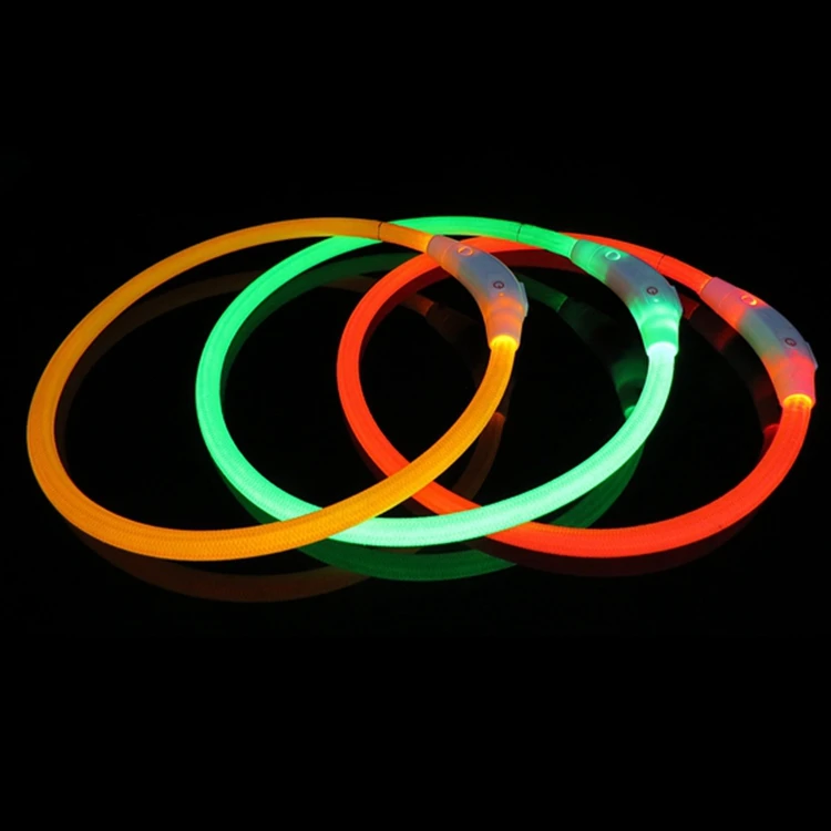 C1(old) Reflective Led Collar Dogs at Night Free Size Dog Collar with Light USB Rechargeable Pet Dog Led Glowing Collar
