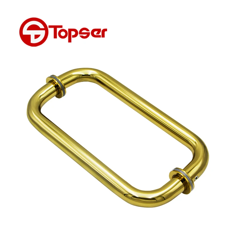 European Hot Sales Shower Glass Sliding Door Handle 8 inches Stainless Steel 304 Shower Brushed Gold Door Handle