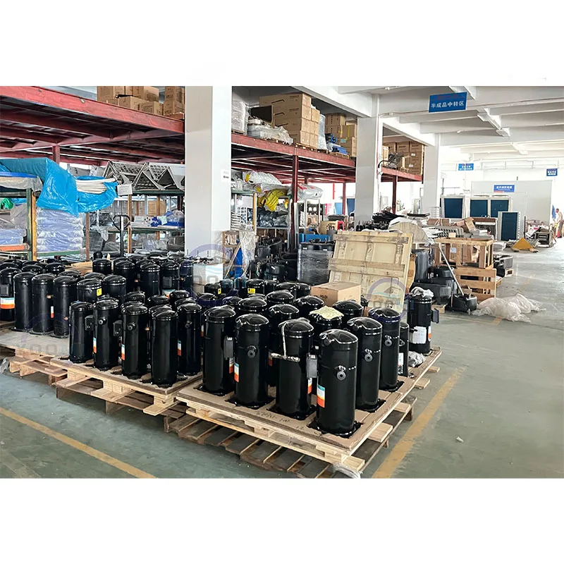 Inground swimming pool dc inverter air to water heat pump r407 air source heat pump water heater heat exchanger with fan